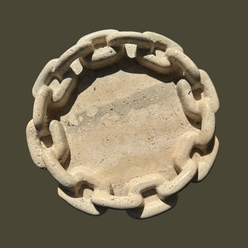 The Chain Tray in Travertine