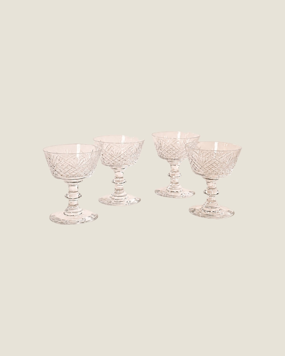 Cut Crystal Coupe Set