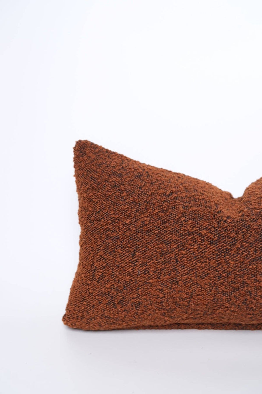 Boucle Lumbar Pillow in Auburn: 12 x 20