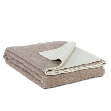 Wool bed Blanket ECO FOSSIL - double