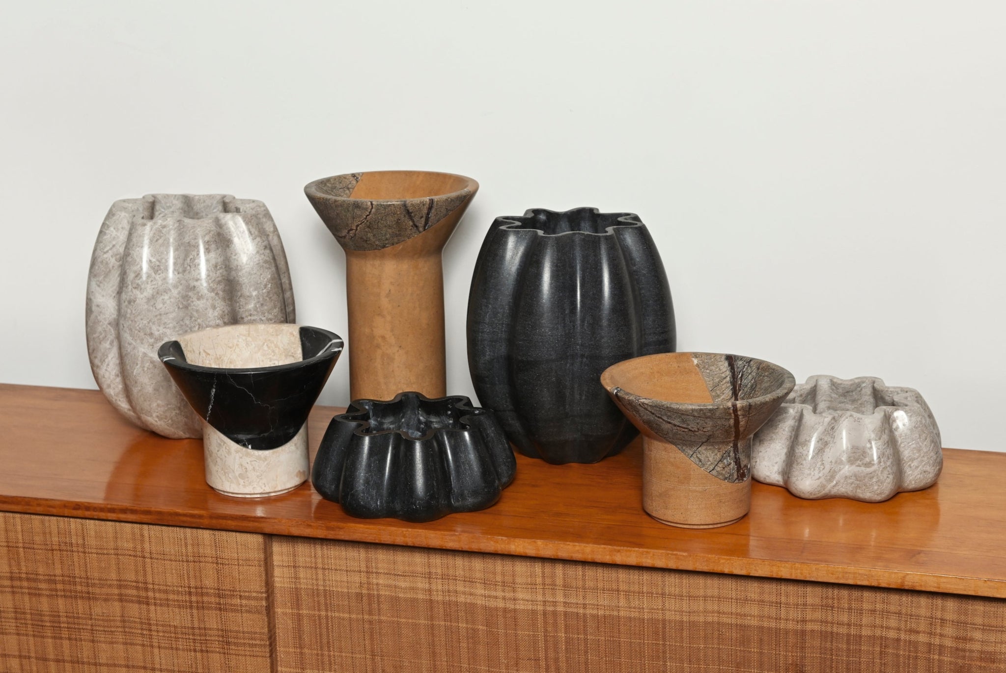 Duet Vase Tall in Honeycomb/Sea Grass (Alessandra Codinha for Anastasio Home)