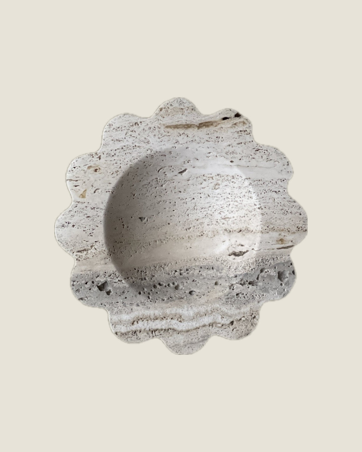 Mini Sun Scoop in Travertine