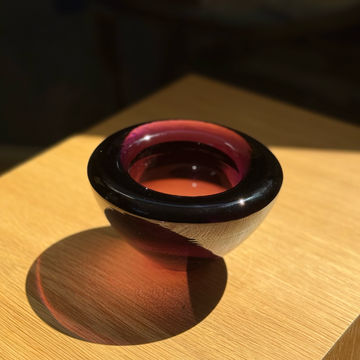 Plum Vintage Glass Bowl
