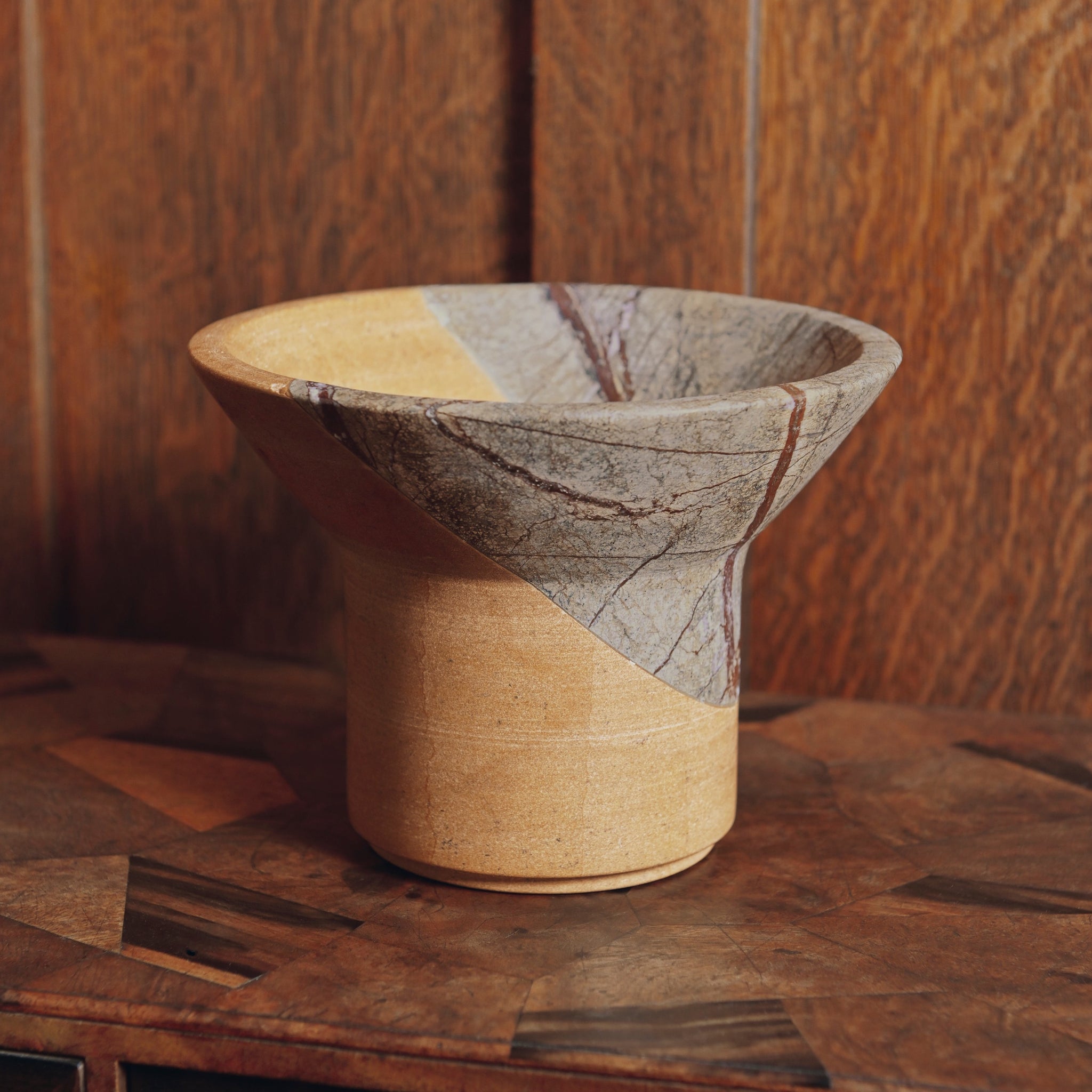 Duet Vase Small in Honeycomb/Sea Grass (Alessandra Codinha for Anastasio Home)