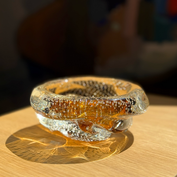 Bubble Vintage Glass Ashtray