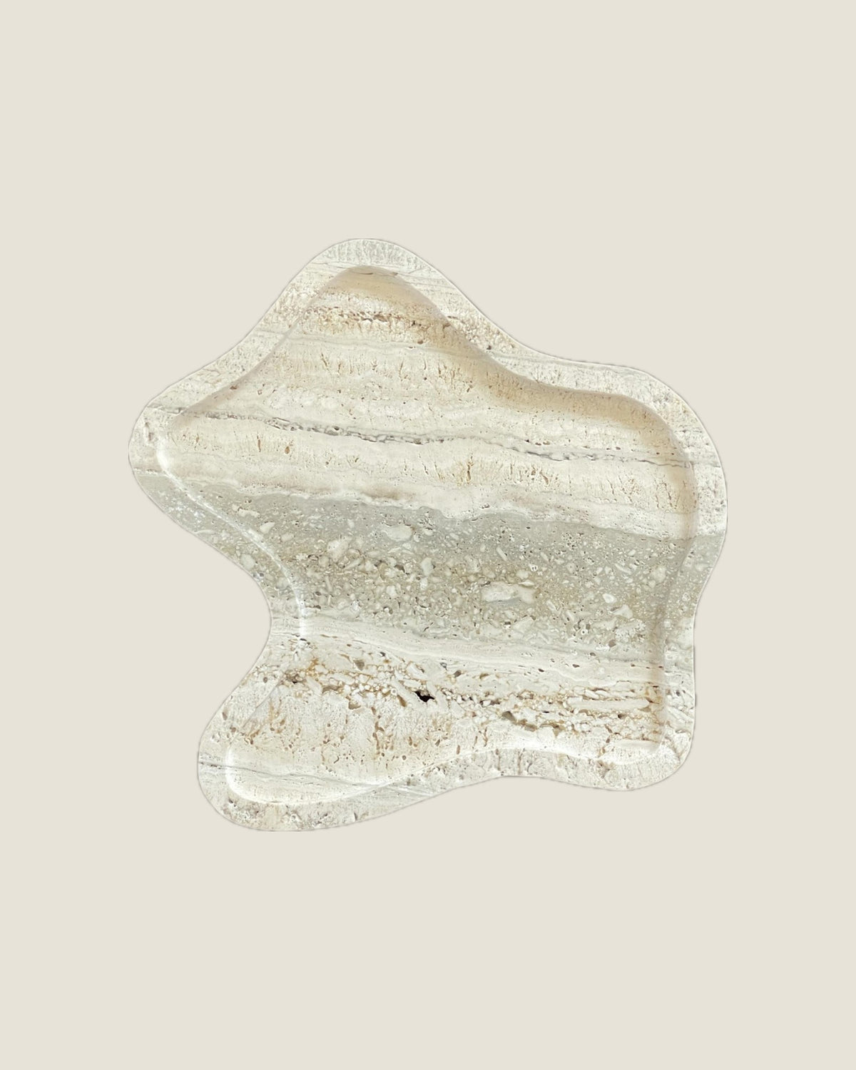 Flo Tray in Travertine