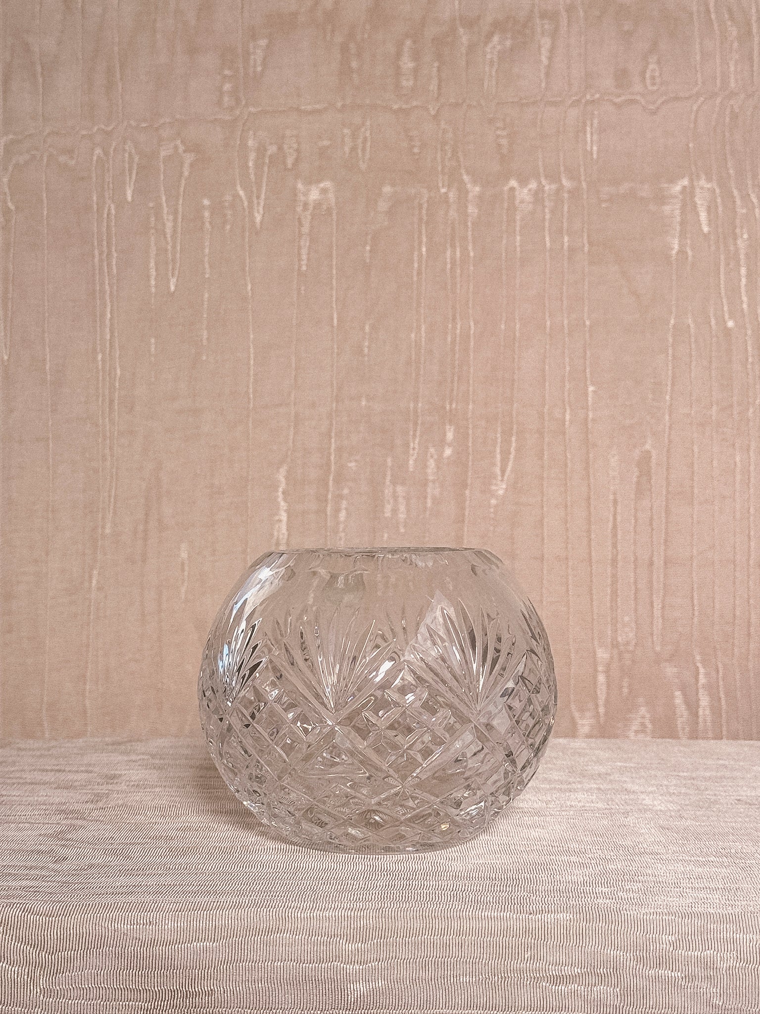 Vintage Crystal Orb Vase