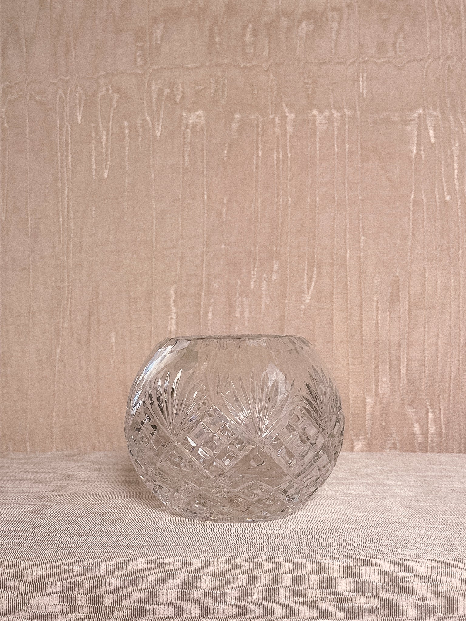 Vintage Crystal Orb Vase