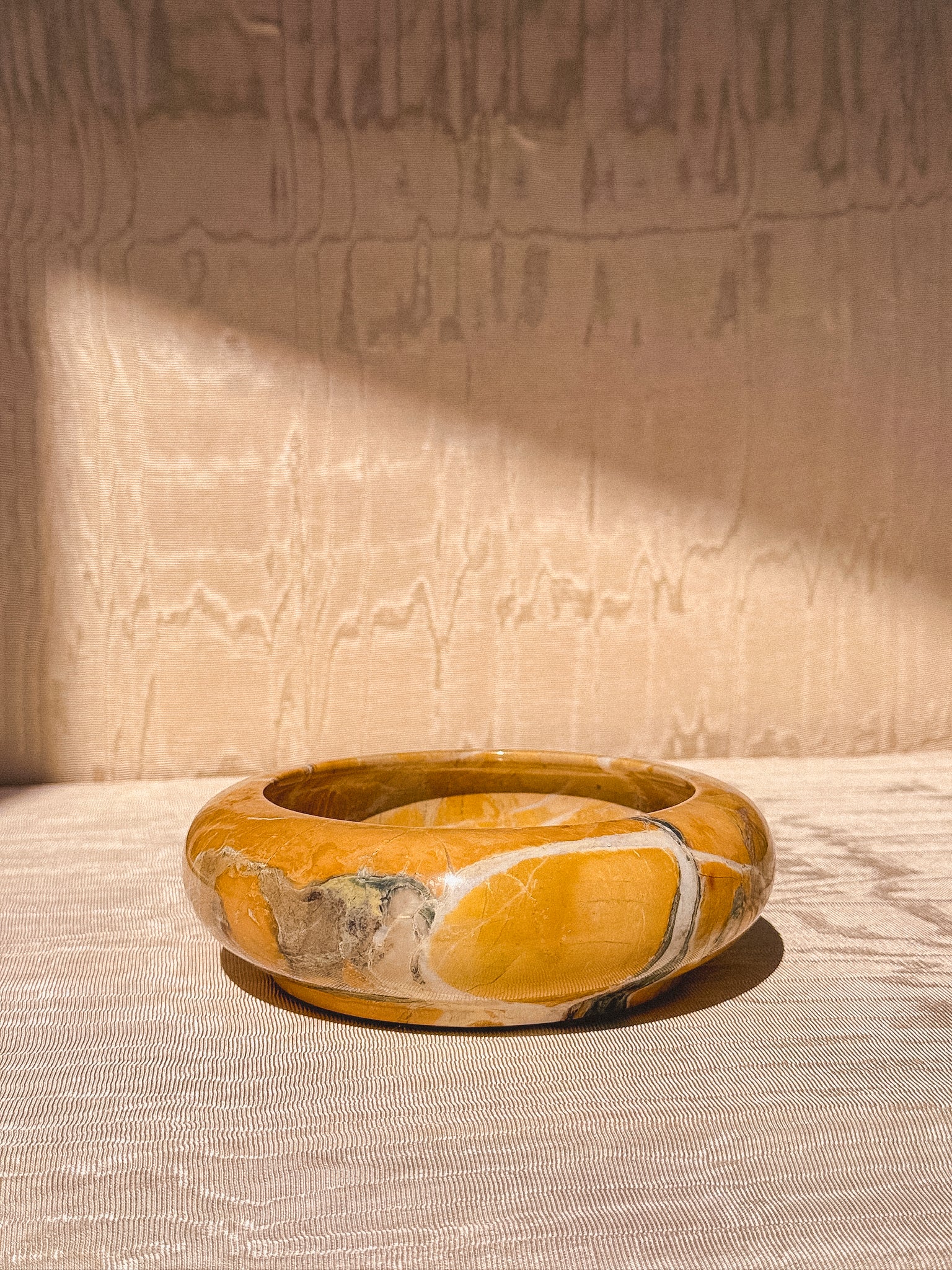 Vintage Round Stone Bowl