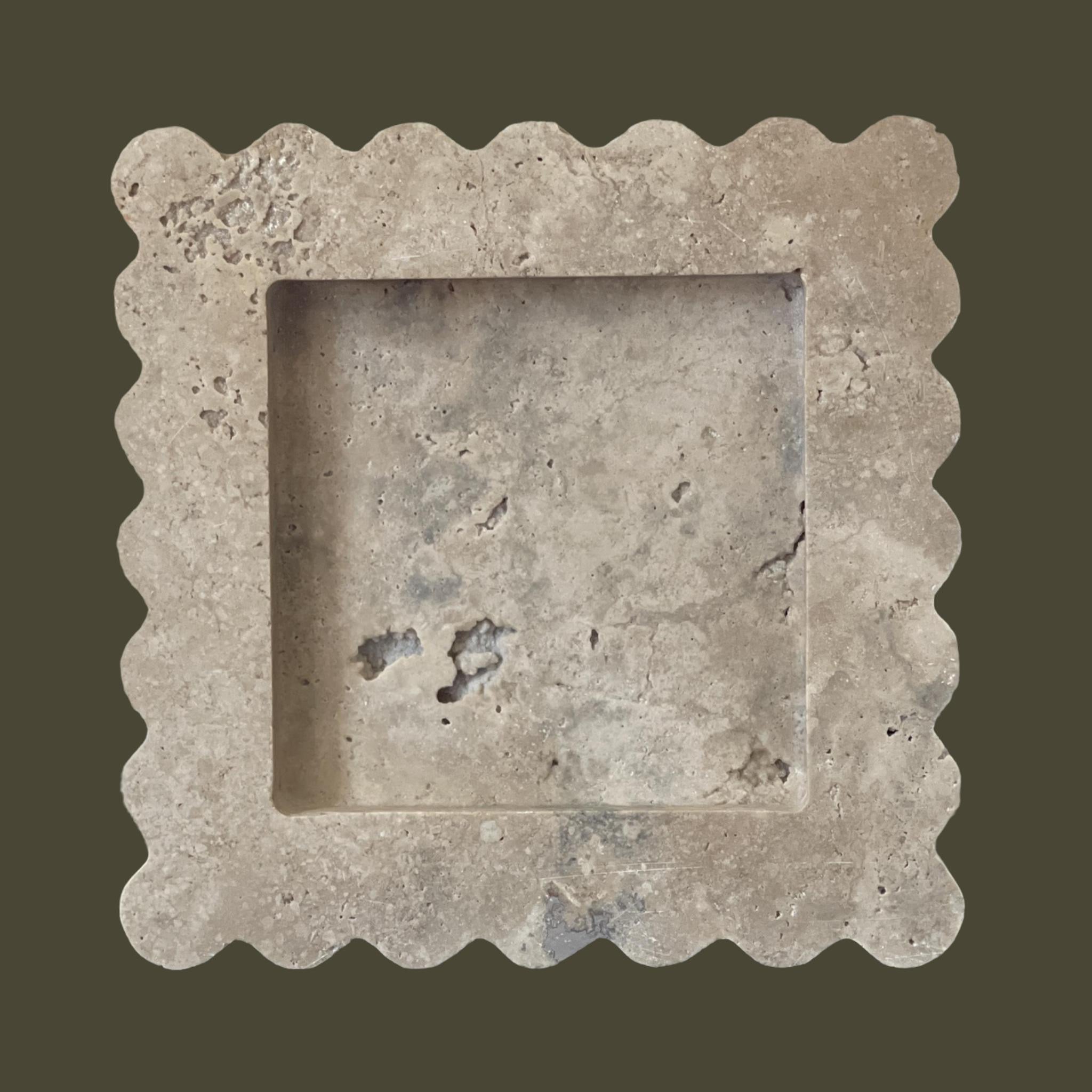 Box Tray in Travertine